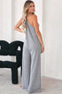 Loose Fit Side Pockets Spaghetti Strap Wide Leg Jumpsuit